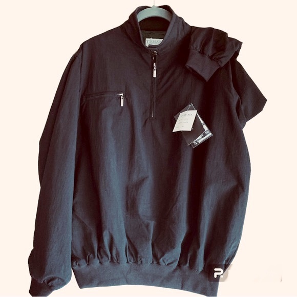 Tehama Nancy Hailey Women’s Windbreaker Golf Pull-over Top BLACK Size XL NWT - Picture 1 of 13